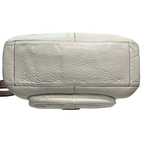 Coach Soho Buckle Dome Bag White Tan Pebbled Leather VGUC with Coach Hang Tag - Picture 5 of 12